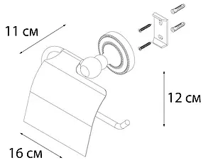 Держатель туалетной бумаги Fixsen Antik античная латунь FX-61110 Держатель туалетной бумаги Fixsen Antik античная латунь FX-61110, 3