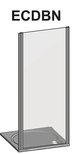 Боковая стенка 1000мм прозрачное стекло Roltechnik Exclusive Line ECDBN/1000 black elox 563-1000000-05-02