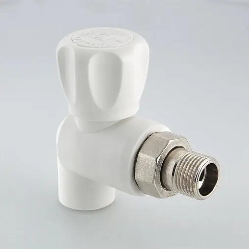 Кран шаровый с американкой угловой и переходом на пп трубу 20мм x ½&quot;н Valtec VTp.718.0.02004