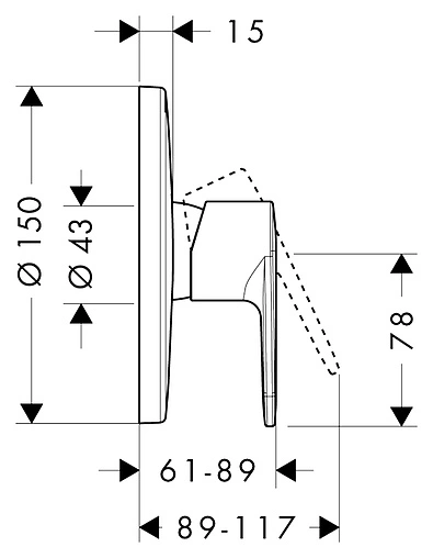 Смеситель для душа скрытого монтажа Hansgrohe Talis E2 хром 31666000