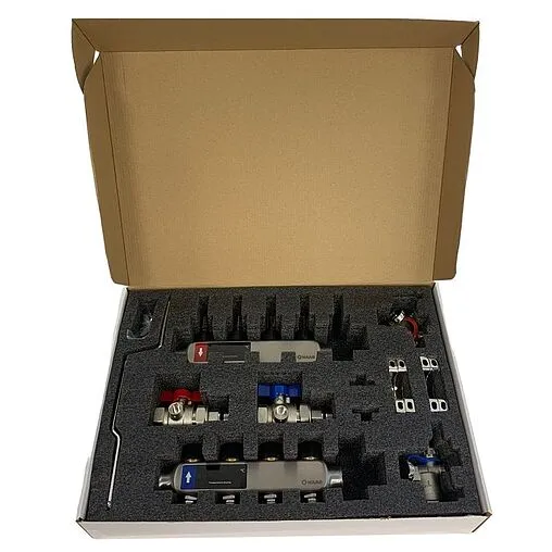 Группа коллекторная с расходомерами 4 отвода 1&quot;в/в x ¾&quot;ек WAAG WG.589.0604.F