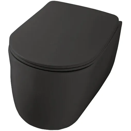 Унитаз подвесной безободковый Kerasan Nolita черный матовый 531431