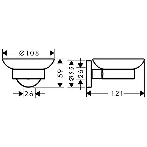 Мыльница Hansgrohe Logis Universal хром 41715000 Мыльница Hansgrohe Logis Universal хром 41715000, 2
