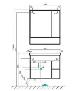 Тумба-умывальник подвесная Aquaton Флай 80 белый/дуб крафт 1A2374K0FAX10 Тумба-умывальник подвесная Aquaton Флай 80 белый/дуб крафт 1A2374K0FAX10, 2