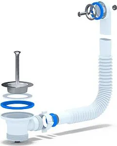 Выпуск для мойки с круглым переливом Ани Пласт хром N120S Выпуск для мойки с круглым переливом Ани Пласт хром N120S, 3