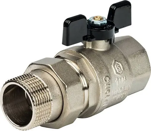 Кран шаровый с американкой 1 1/4"в x 1 1/4"н Stout SVB-0007-000032 1 1/ ...