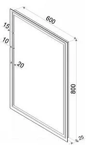 Зеркало с подсветкой Continent Fancy Led 60 белый ЗЛП1073, 2