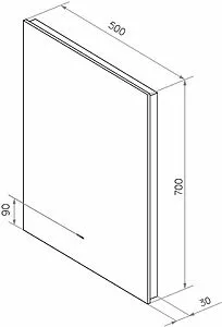 Зеркало с подсветкой Continent Trezhe Led 50x70 с бесконтактным сенсором белый ЗЛП313, 2