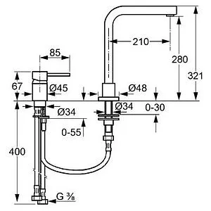 Смеситель для кухни Kludi L-ine хром 428540577 Смеситель для кухни Kludi L-ine хром 428540577, 2