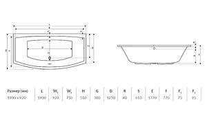 Ванна акриловая Excellent Kreo 190x90 WAEX.KRE19WH, 3