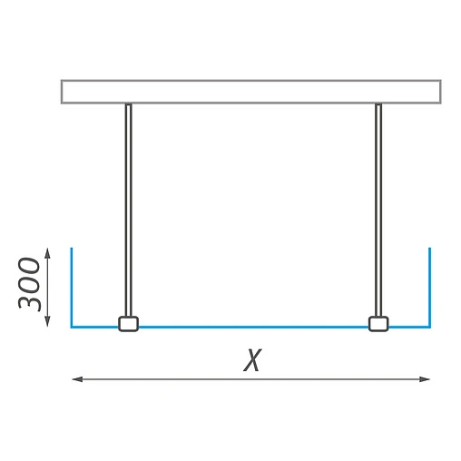Душевое ограждение 1200мм прозрачное стекло Roltechnik Walk WALK A/1200 934-1200000-00-02