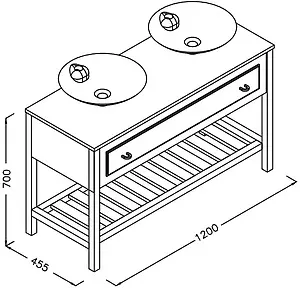 Тумба под умывальник напольная Isvea Terra 120 серый 21TR1085120I Тумба под умывальник напольная Isvea Terra 120 серый 21TR1085120I, 2