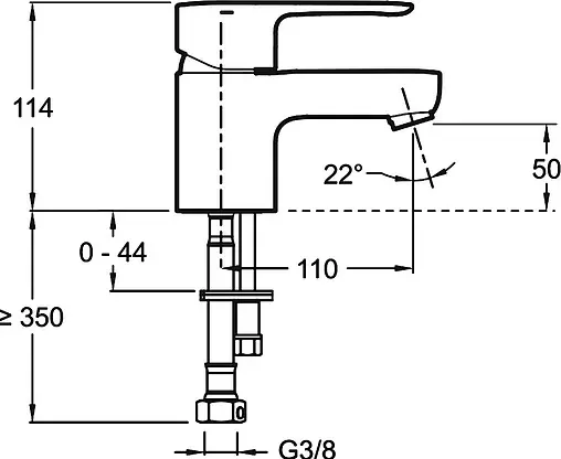 Смеситель для раковины Jacob Delafon July хром E16027-4ND-CP