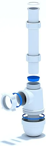 Сифон бутылочный для раковины Ани Пласт белый C1020 Сифон бутылочный для раковины Ани Пласт белый C1020