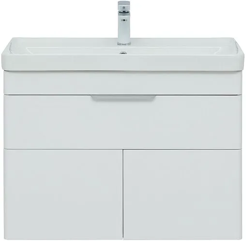 Тумба-умывальник Aquanet Ирис new 80 белый глянец 00310150+