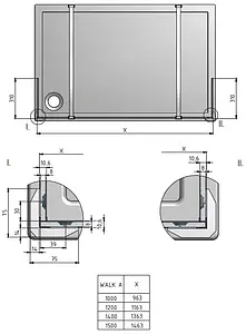Душевое ограждение 1500мм прозрачное стекло Roltechnik Walk WALK A/1500 934-1500000-00-02 Душевое ограждение 1500мм прозрачное стекло Roltechnik Walk WALK A/1500 934-1500000-00-02, 2