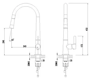 Смеситель для кухни с выдвижным изливом Lemark Soul хром LM6001C Смеситель для кухни с выдвижным изливом Lemark Soul хром LM6001C, 2