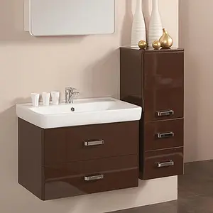 Тумба-умывальник подвесная Aquaton Америна 70 тёмно-коричневый 1A1376K1AM430 Тумба-умывальник подвесная Aquaton Америна 70 тёмно-коричневый 1A1376K1AM430, 3