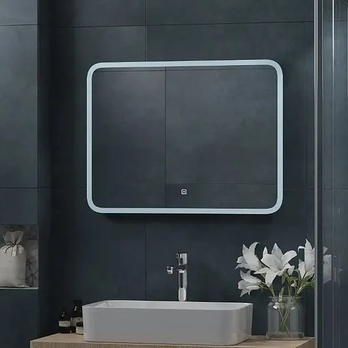 Зеркало с подсветкой Continent Bruno Led 60x80 белый ЗЛП2161