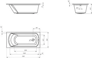 Ванна акриловая Eurolux Miamika 170х70 E1017070031 Ванна акриловая Eurolux Miamika 170х70 E1017070031, 2