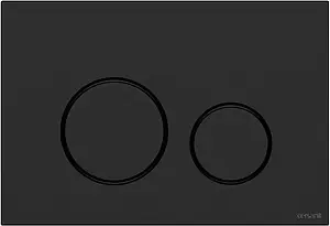 Клавиша смыва для унитаза Cersanit Twins 63525 черный матовый Клавиша смыва для унитаза Cersanit Twins 63525 черный матовый, 1