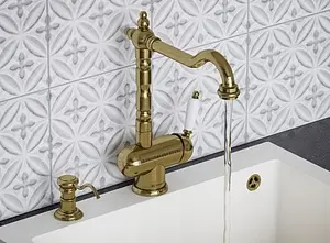 Смеситель для кухни с подключением к фильтру Omoikiri Kyoto 2 Plus-AB античная латунь 4994349 Смеситель для кухни с подключением к фильтру Omoikiri Kyoto 2 Plus-AB античная латунь 4994349, 5