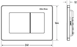 Клавиша смыва для унитаза Allen Brau Infinity 9.20006.BN нержавеющая сталь Клавиша смыва для унитаза Allen Brau Infinity 9.20006.BN нержавеющая сталь, 2