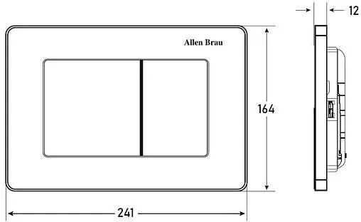 Клавиша смыва для унитаза Allen Brau Infinity 9.20006.BN нержавеющая сталь