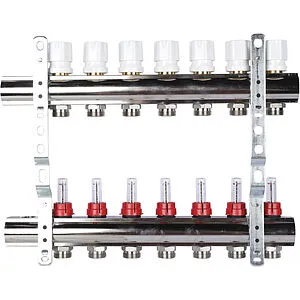 Группа коллекторная с расходомерами 7 отводов 1&quot;в/в x ¾&quot;ек Luxor CD 477/7 15662707N, 3