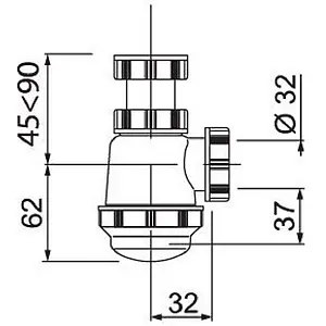 Сифон для биде Wirquin Compact белый SP3178, 2