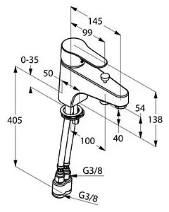 Смеситель на борт ванны на 1 отверстие Kludi Objekta хром 326850575 Смеситель на борт ванны на 1 отверстие Kludi Objekta хром 326850575, 2