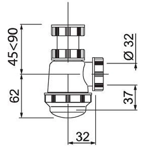 Сифон для биде Wirquin Compact белый SP3178