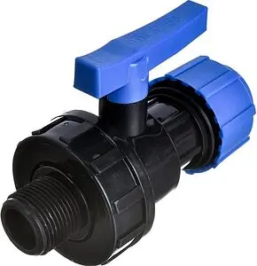 Кран шаровый с переходом на пнд трубу 25мм x ½"н ТПК-Аква 553222512 Кран шаровый с переходом на пнд трубу 25мм x ½"н ТПК-Аква 553222512, 1