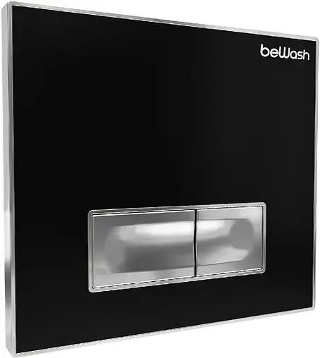Инсталляция для подвесного унитаза Set 4 в 1 beWash BW74 K500RZVP0500SYC00000 с кнопкой черное стекло/хром
