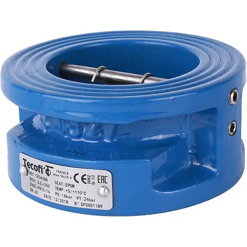 Клапан обратный поворотный двустворчатый межфланцевый Ду40 Ру16 Tecofi CB3448N-EP0040