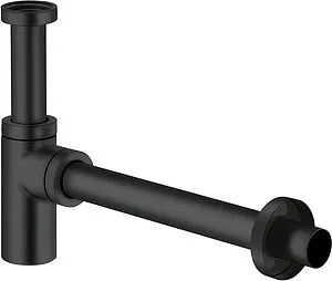 Сифон бутылочный для раковины Kludi чёрный матовый 1002039-00 Сифон бутылочный для раковины Kludi чёрный матовый 1002039-00, 1