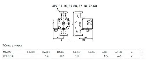 Насос циркуляционный Unipump UPС 32-40 180 34085 Насос циркуляционный Unipump UPС 32-40 180 34085