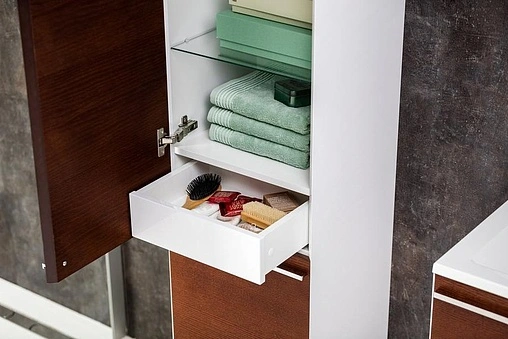 Шкаф-пенал подвесной Ravak Clear 40 L вишня/белый X000000762