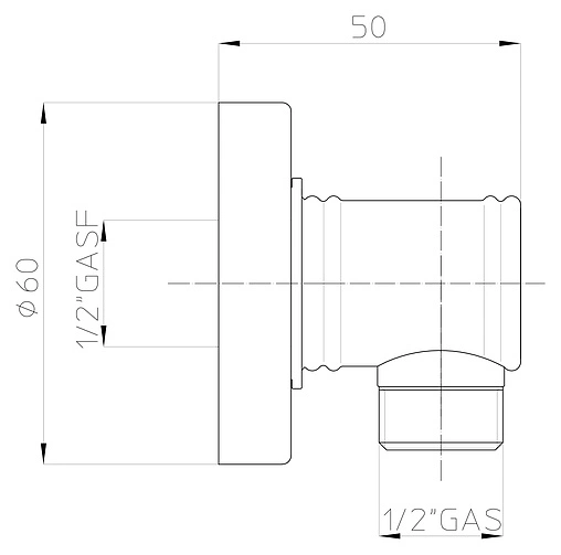 Шланговое подключение Bossini золото V00224.021