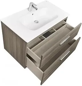 Тумба-умывальник подвесная Roca Victoria 80 городской дуб A857470402+32799C000, 4