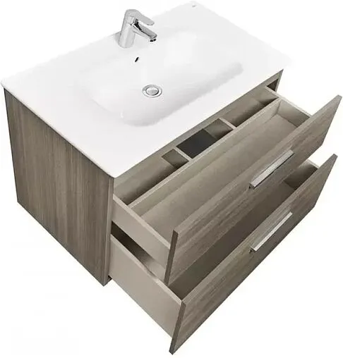 Тумба-умывальник подвесная Roca Victoria 80 городской дуб A857470402+32799C000