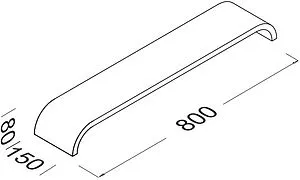 Полка Isvea Soffice 80 тик 23SQ9003079I Полка Isvea Soffice 80 тик 23SQ9003079I, 2