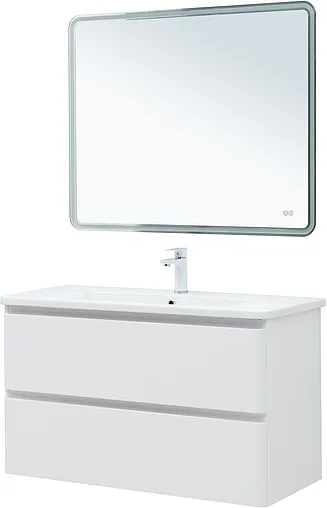 Тумба под умывальник подвесная Aquanet Эмбер 105 белый матовый 00330469