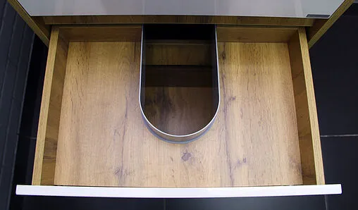 Тумба под умывальник напольная Домино Karlo 60 белый/дуб вотан DK5307T