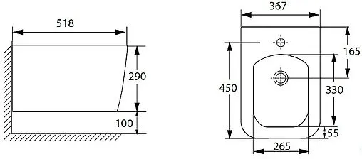 Биде подвесное Allen Brau Liberty антрацит 4.33010.AN