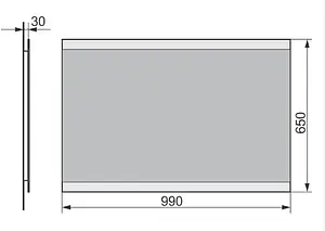 Зеркало с подсветкой Raval Hotte 100 белый Hot.02.100/W Зеркало с подсветкой Raval Hotte 100 белый Hot.02.100/W, 2