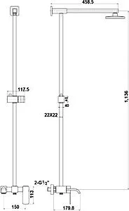 Душевая система со смесителем для ванны Timo Selene хром SX-1013/00Z Душевая система со смесителем для ванны Timo Selene хром SX-1013/00Z, 2