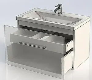 Тумба-умывальник подвесная Aquanet Порто 80 белый 00195731+00183660 Тумба-умывальник подвесная Aquanet Порто 80 белый 00195731+00183660, 4