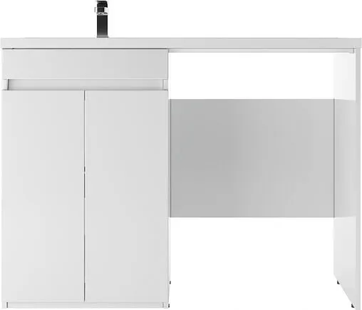 Тумба под умывальник напольная над стиральной машиной Айсберг Норма 120 белый DA1659T