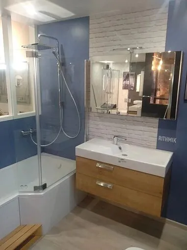 Шторка на ванну 1100мм прозрачное стекло Jacob Delafon Bain Douche NEO E4930-GA